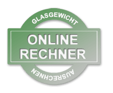 Glasgewicht und Glasfläche ausrechnen